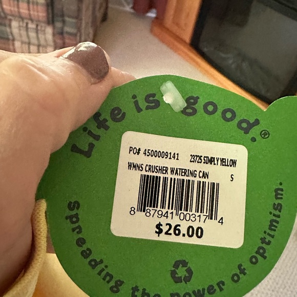 Life Is Good Sunny Yellow Tee with Floral Watering Can - Picture 5 of 5